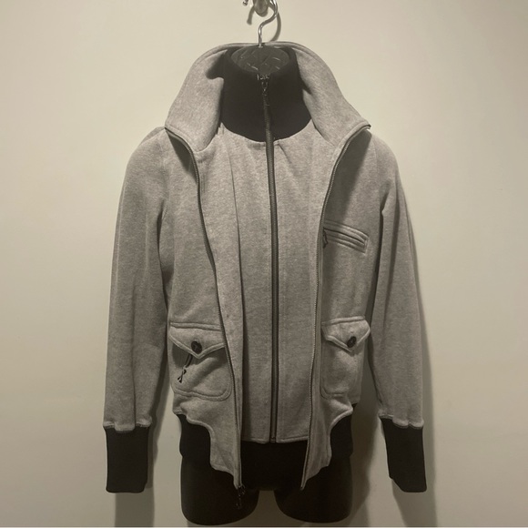 Fox Racing Kids Wolf Grey Full Double Zip Hoodie - Large - Picture 2 of 9